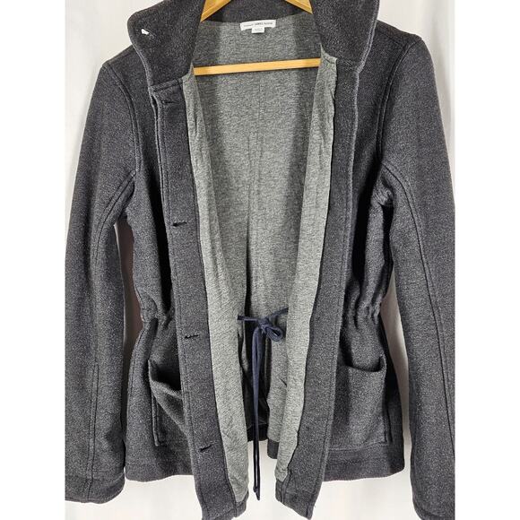 JAMES PERSE WOMEN'S STANDARD STYLE WVV2752 GRAY SWEATER JACKET SIZE 3 - Picture 5 of 12